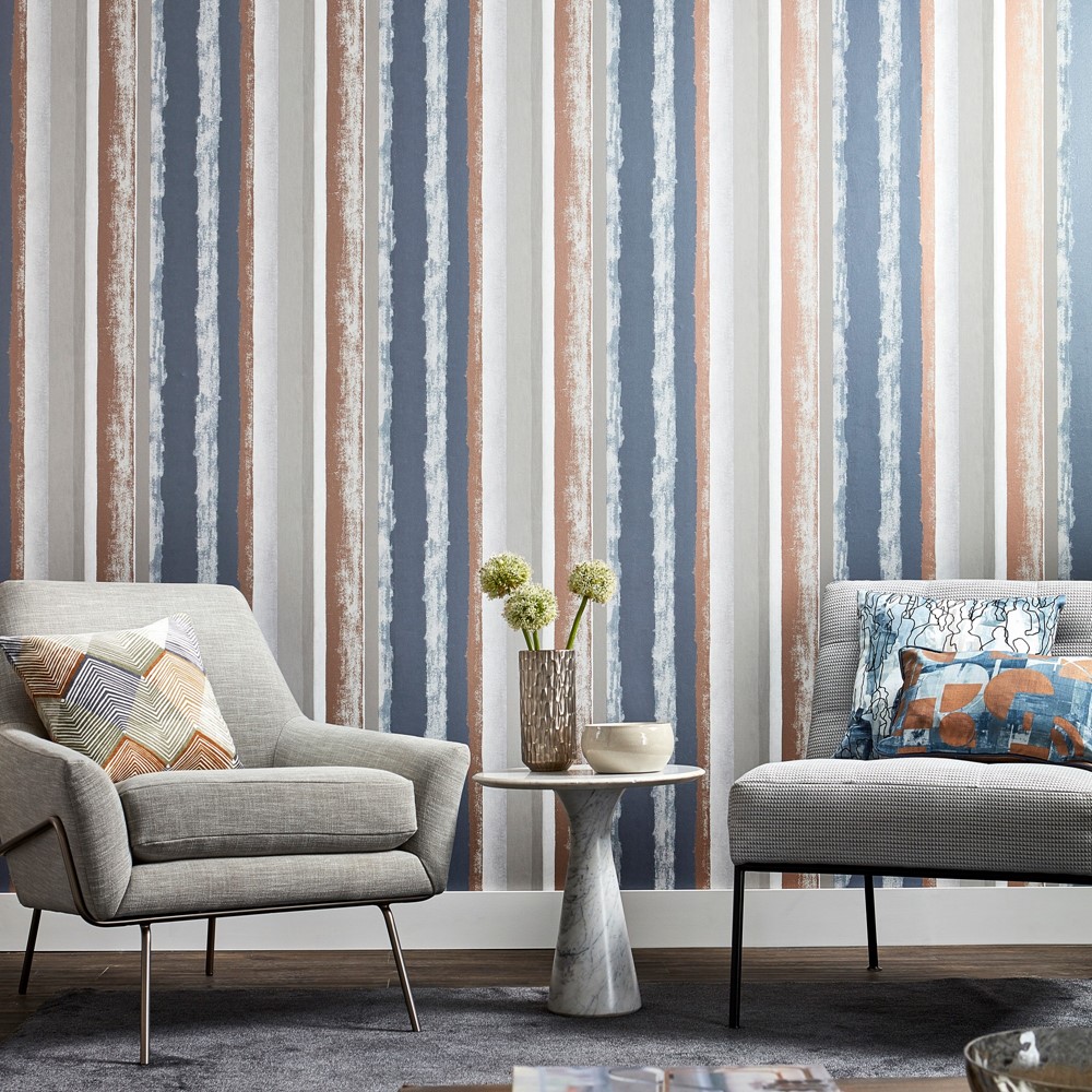 Rene Wallpaper 111674 by Harlequin in Copper Kohl Grey